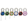 Translucent Carabiner 6' Tape Measure w/ Epoxy Dome Imprint